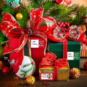 img 3 attached to 🎄 800 штук рождественских ярлыков: самоклеящиеся этикетки для украшений - 8 стилей