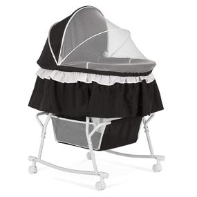 img 4 attached to Dream On Me Lacy Portable 2-in-1 Bassinet & Cradle - Convenient and Stylish Solution for Your Baby - Black