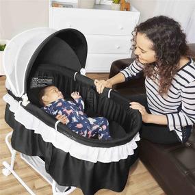 img 2 attached to Dream On Me Lacy Portable 2-in-1 Bassinet & Cradle - Convenient and Stylish Solution for Your Baby - Black