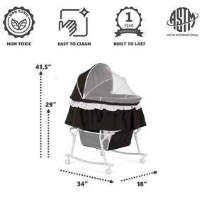 img 1 attached to Dream On Me Lacy Portable 2-in-1 Bassinet & Cradle - Convenient and Stylish Solution for Your Baby - Black