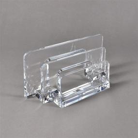 img 1 attached to 📁 COM.TOP Acrylic Letter Sorter - Clear Organizer for Paper, Mail, Envelopes - Office Supplies and Desk Accessories