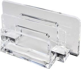 img 4 attached to 📁 COM.TOP Acrylic Letter Sorter - Clear Organizer for Paper, Mail, Envelopes - Office Supplies and Desk Accessories