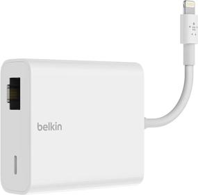 img 4 attached to Enhanced Connectivity: Belkin Ethernet + Power Adapter with Lightning Connector (Mfi-Certified for iPad POS Systems) (B2B165bt)