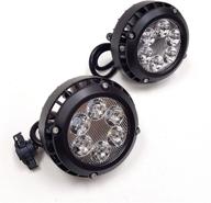 🔦 улучшите видимость с ledin led прозрачная линза противотуманных фар для 2007-2014 yukon avalanche tahoe suburban - пара ламп логотип