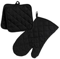 🔥 набор для кухни home collection black с перчаткой и прихваткой: 3 предмета для максимальной безопасности в кухне! логотип