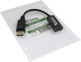 img 2 attached to 🔌 Высококачественный пассивный адаптер DisplayPort от Plugable на HDMI - Полная совместимость с системами Windows и Linux - потрясающая поддержка дисплеев 4K UHD 3840x2160@30Гц