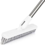 🧽 landhope tile grout brush scrubber with rotatable 120° handle for hard to reach areas in bathtub & floors - 9.06inches wide, 35.43inches long, perfect cleaning tool for kitchen and indoor surfaces logo