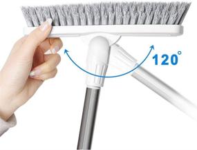 img 3 attached to 🧽 LandHope Tile Grout Brush Scrubber with Rotatable 120° Handle for Hard to Reach Areas in Bathtub & Floors - 9.06inches Wide, 35.43inches Long, Perfect Cleaning Tool for Kitchen and Indoor Surfaces