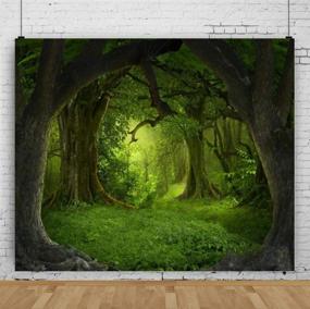 img 2 attached to Leowefowa 10X8FT Vinyl Backdrop Photography Background - Dreamy Fairy Tale Forest Old Tree Grass Field Scene - Great for Children, Baby, Kids, Adults Portraits - 3.0(W) X2.5(H) M - Photo Studio Props