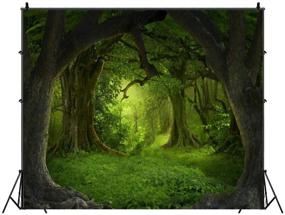 img 1 attached to Leowefowa 10X8FT Vinyl Backdrop Photography Background - Dreamy Fairy Tale Forest Old Tree Grass Field Scene - Great for Children, Baby, Kids, Adults Portraits - 3.0(W) X2.5(H) M - Photo Studio Props