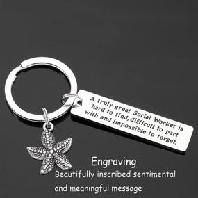 img 2 attached to 🌟 Starfish Keychains for Jewelry Enthusiasts: Keychain Workers