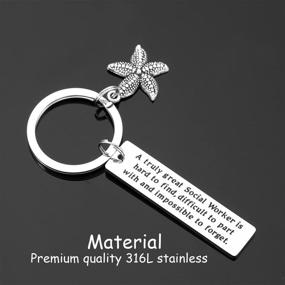 img 3 attached to 🌟 Starfish Keychains for Jewelry Enthusiasts: Keychain Workers