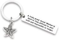 🌟 starfish keychains for jewelry enthusiasts: keychain workers logo