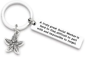 img 4 attached to 🌟 Starfish Keychains for Jewelry Enthusiasts: Keychain Workers