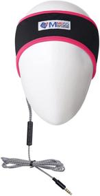img 4 attached to MMUSS Sleep Headphones Headband: Ultra Thin Stereo Speakers for Sleeping, Sports, Air Travel, Meditation & Relaxation (Pink)