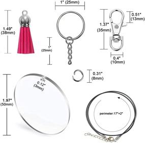 img 3 attached to 🔑 Blank Acrylic Keychain with Tassels: Perfect for DIY Projects