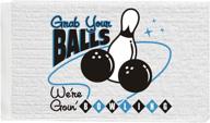 grab balls going bowling towel logo