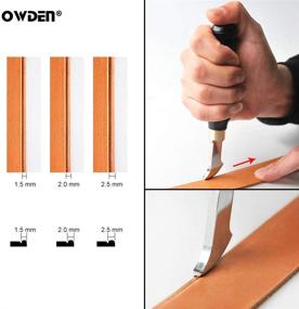 img 2 attached to 🔧 OWDEN Leather Edge Creaser - Professional Tools for Decorative Lines on Leather Edges (3 Sizes: 1.5mm, 2.0mm, 2.5mm)