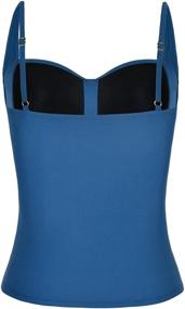 img 2 attached to Женский купальник Hilor Tankini Aquamarine