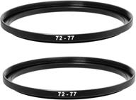 📸 (2 packs) 72-77mm step-up ring adapter for dslr camera lens and filters logo