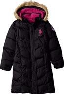 🧥 stay warm in style with the u.s. polo assn. girls' long bubble jacket логотип