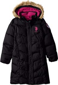 img 3 attached to 🧥 Stay Warm in Style with the U.S. Polo Assn. Girls' Long Bubble Jacket