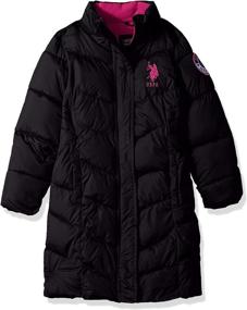 img 1 attached to 🧥 Stay Warm in Style with the U.S. Polo Assn. Girls' Long Bubble Jacket