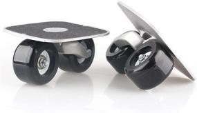 img 4 attached to 🌈 JINCAO Black Portable Roller Road Drift Plate Skates: Enhanced Performance with Anti-Slip Board, Lightweight Aluminum Truck, and ABEC-7 608 Bearings