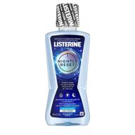 🌙 revitalize your oral health with listerine nightly reset alcohol-free anticavity mouthwash - deep clean, freshen breath, restore enamel, twilight mint flavor logo