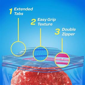 img 2 attached to Convenient and Reliable: Ziploc 🔒 Double Zipper Quart Freezer Bags, 216 Count