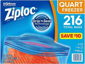 img 4 attached to Convenient and Reliable: Ziploc 🔒 Double Zipper Quart Freezer Bags, 216 Count