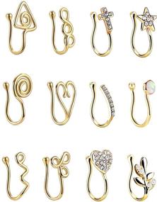 img 4 attached to REVOLIA 12Pcs Rings Women Piercing Women's Jewelry