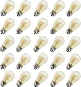 img 4 attached to 25-Pack Rolay S14 Warm Outdoor Light Bulbs, 11W E26 Base Replacement for Patio String Lights