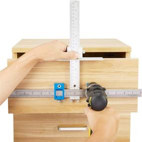 img 3 attached to 🔧 YIZRIO Cabinet Hardware Jig: Fast & Accurate Knob Pull Drilling Templates for Handles & Knobs - Improve inch Scale with Drawer Guide Jig on Doors & Drawer Fronts