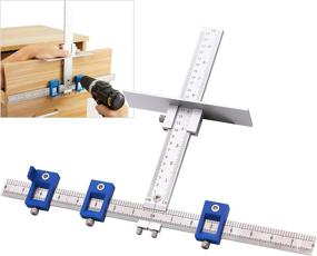 img 4 attached to 🔧 YIZRIO Cabinet Hardware Jig: Fast & Accurate Knob Pull Drilling Templates for Handles & Knobs - Improve inch Scale with Drawer Guide Jig on Doors & Drawer Fronts