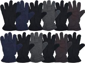 img 4 attached to 🧤 Stay Warm in Style with Unisex Assorted Winter Fleece Gloves