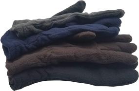 img 1 attached to 🧤 Stay Warm in Style with Unisex Assorted Winter Fleece Gloves