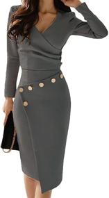 img 4 attached to 👗 SEBOWEL Womens Casual Bodycon Cocktail Dress: Stylish Women's Clothing for Every Occasion
