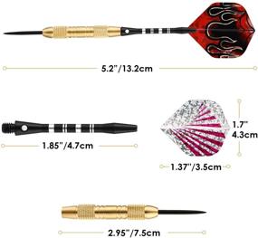 img 2 attached to Gonex Steel Tip Darts Set – Professional Metal Darts Game for Family Indoor Party/Gym, Aluminum Shaft, Dart Flights, Sharpener, Gift Case – 12Pack, 18 Grams and 22 Grams