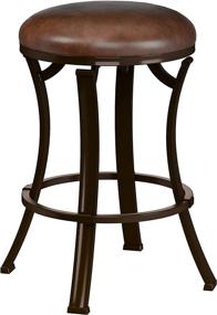 img 3 attached to 🪑 Enhance your space with Hillsdale Furniture Kelford Backless Swivel Counter Stool in Antique Bronze