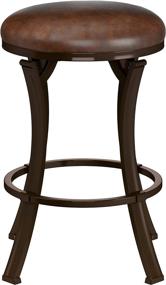 img 2 attached to 🪑 Enhance your space with Hillsdale Furniture Kelford Backless Swivel Counter Stool in Antique Bronze