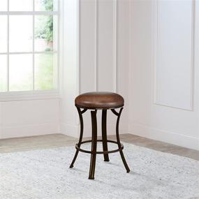 img 4 attached to 🪑 Enhance your space with Hillsdale Furniture Kelford Backless Swivel Counter Stool in Antique Bronze