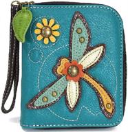 brown chala women's zip around wallet - handbags & wallets logo