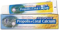 🐝 natural propolis toothpaste 4.2 oz (120g): fluoride-free, triclosan-free with okinawa coral calcium - no preservatives, artificial sweeteners, chemicals or artificial flavors logo