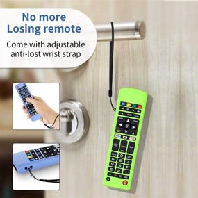 img 1 attached to 📱 Silicone Case for LG AKB75095307 AKB75375604 AKB74915305 Remote Control - Shockproof Anti-Lost Cover Holder Skin Sleeve Protector for LG Smart TV Remote (Glow Green + Glow Blue)