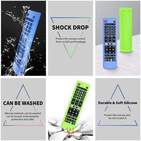 img 3 attached to 📱 Silicone Case for LG AKB75095307 AKB75375604 AKB74915305 Remote Control - Shockproof Anti-Lost Cover Holder Skin Sleeve Protector for LG Smart TV Remote (Glow Green + Glow Blue)