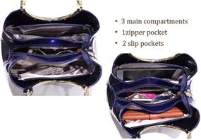 img 1 attached to Hoxis Structured Shoulder Handbag Satchel Women's Handbags & Wallets in Satchels