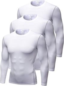 img 4 attached to 🌈 Optimized Queer Men's Long Sleeve Compression Shirt: Baselayer Sports Thermal Tops for Enhanced Performance