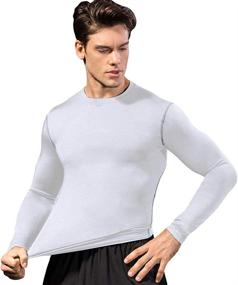 img 3 attached to 🌈 Optimized Queer Men's Long Sleeve Compression Shirt: Baselayer Sports Thermal Tops for Enhanced Performance