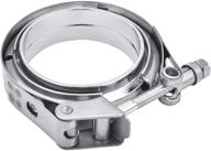 🔩 evil energy 3.5 inch stainless steel v band clamp: quick release, male-female flange for exhaust system logo